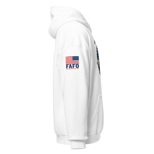 FAFO logo American flag sleeve branding — FAFO apparel patriotic outfitters
