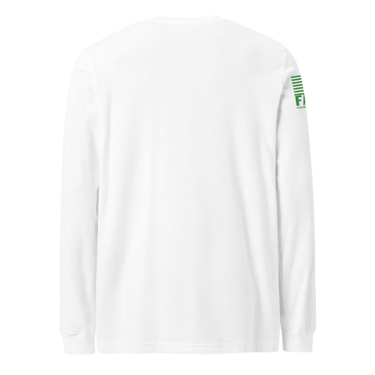 Back of white FAFO Appeal To Heaven long sleeve — FAFO apparel patriotic men's clothing