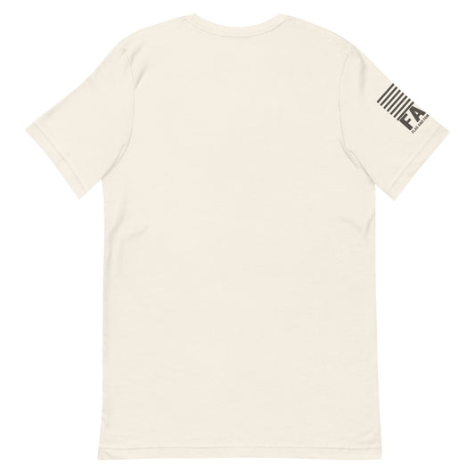 Back of vintage white FAFO patriotic shirt — American Hair-itage 1776 design FAFO t shirts men