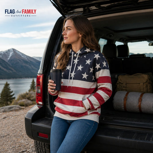Durable Patriotic Hoodies Stylish Enough for a Road Trip