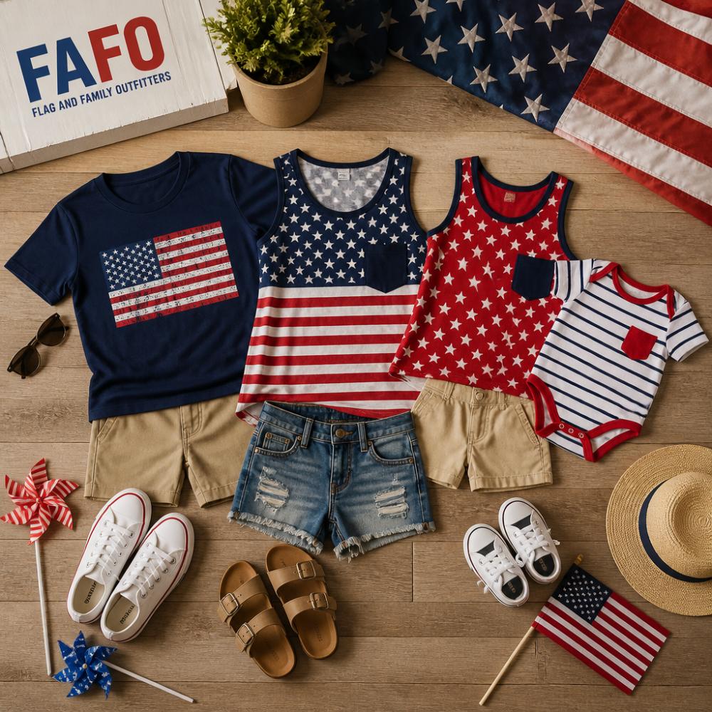 Matching Patriotic Outfits for Summer Holidays
