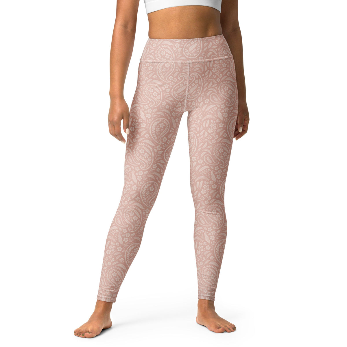 FAFO yoga leggings in heritage rose paisley — womens patriotic bottoms flag and family outfitters