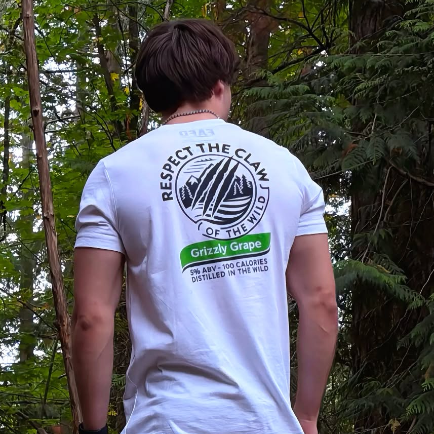 Back view of Respect The Claw tee in white — fafo apparel patriotic outfitters flag and family outfitters