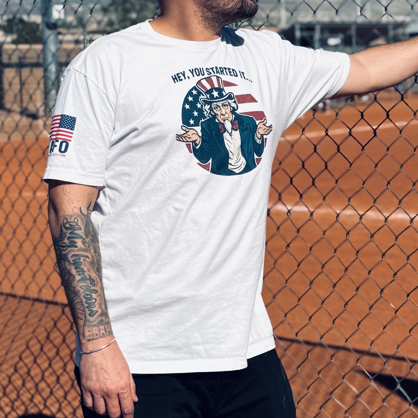 Hey, You Started It Tee - White