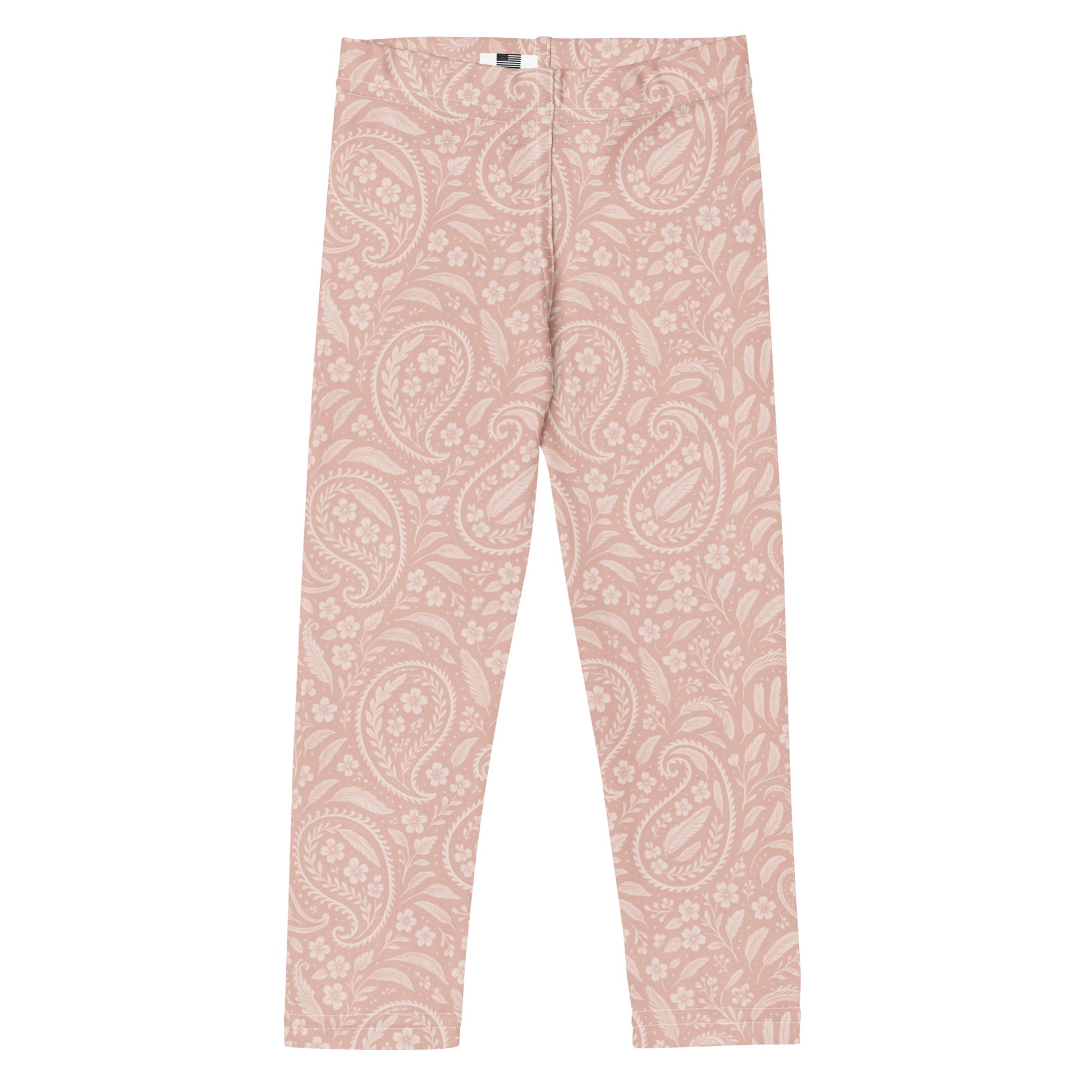 FAFO Kids Leggings in heritage rose paisley — kids patriotic apparel FAFO apparel flag and family outfitters