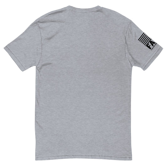 Back of heather grey FAFO Mr Fix-It tee — crossed tools dad gift shirt father's day FAFO apparel
