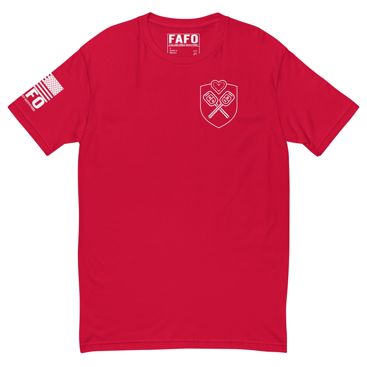 Funny couples FAFO t shirt in red — 5 Road Trip Love Languages parody graphic FAFO shirts for men and women