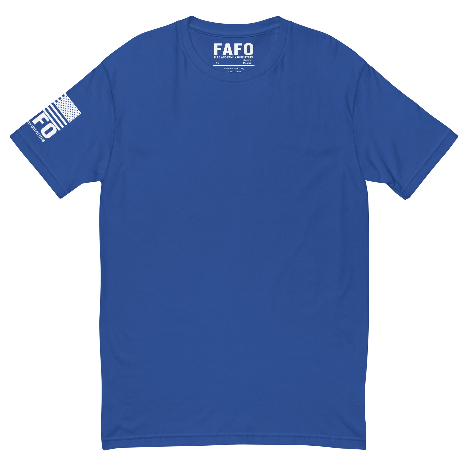 Clean everyday FAFO t shirt in royal blue — FAFO t shirts patriotic shirts for men flag and family outfitters