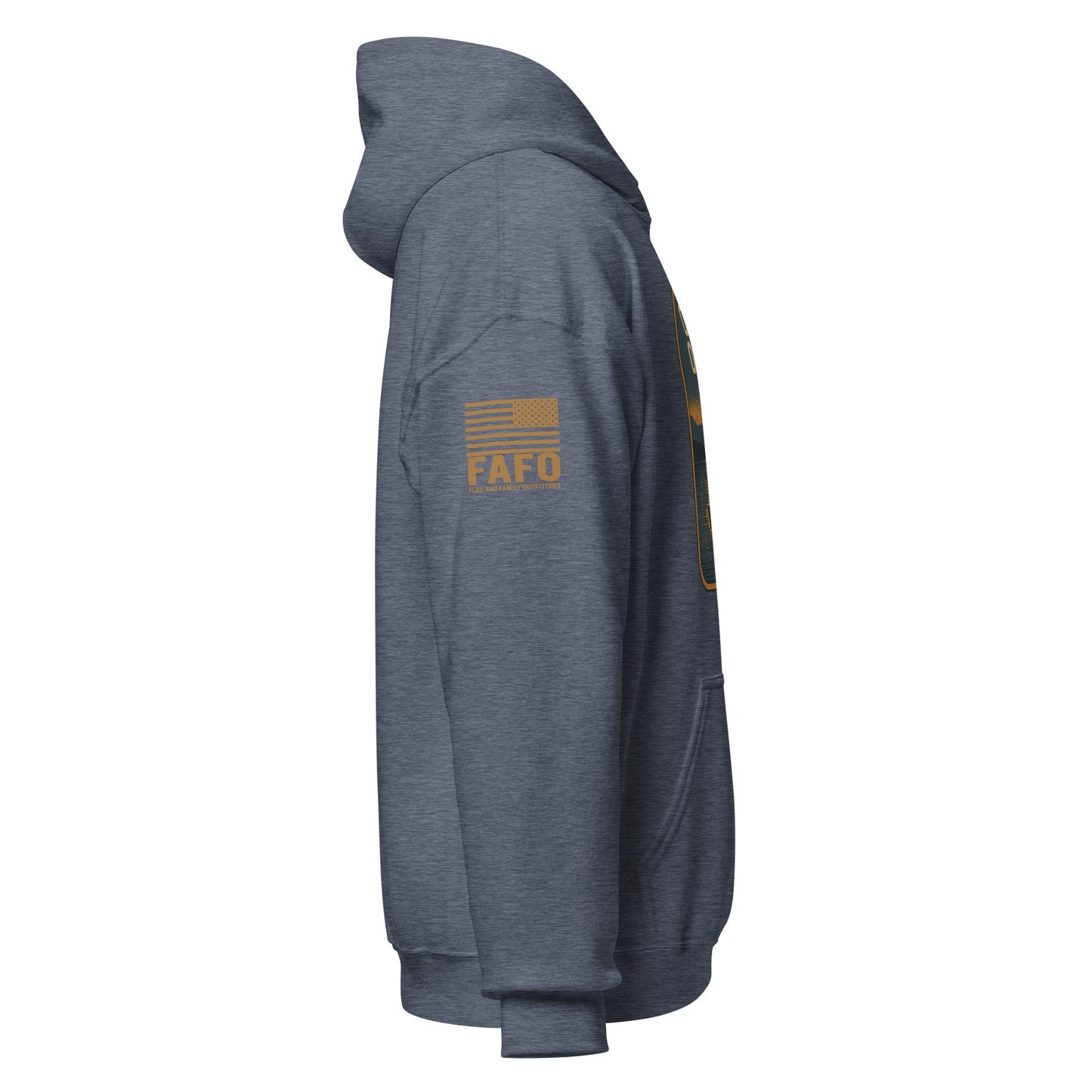 FAFO logo American flag sleeve branding — FAFO merchandise patriotic clothing brand