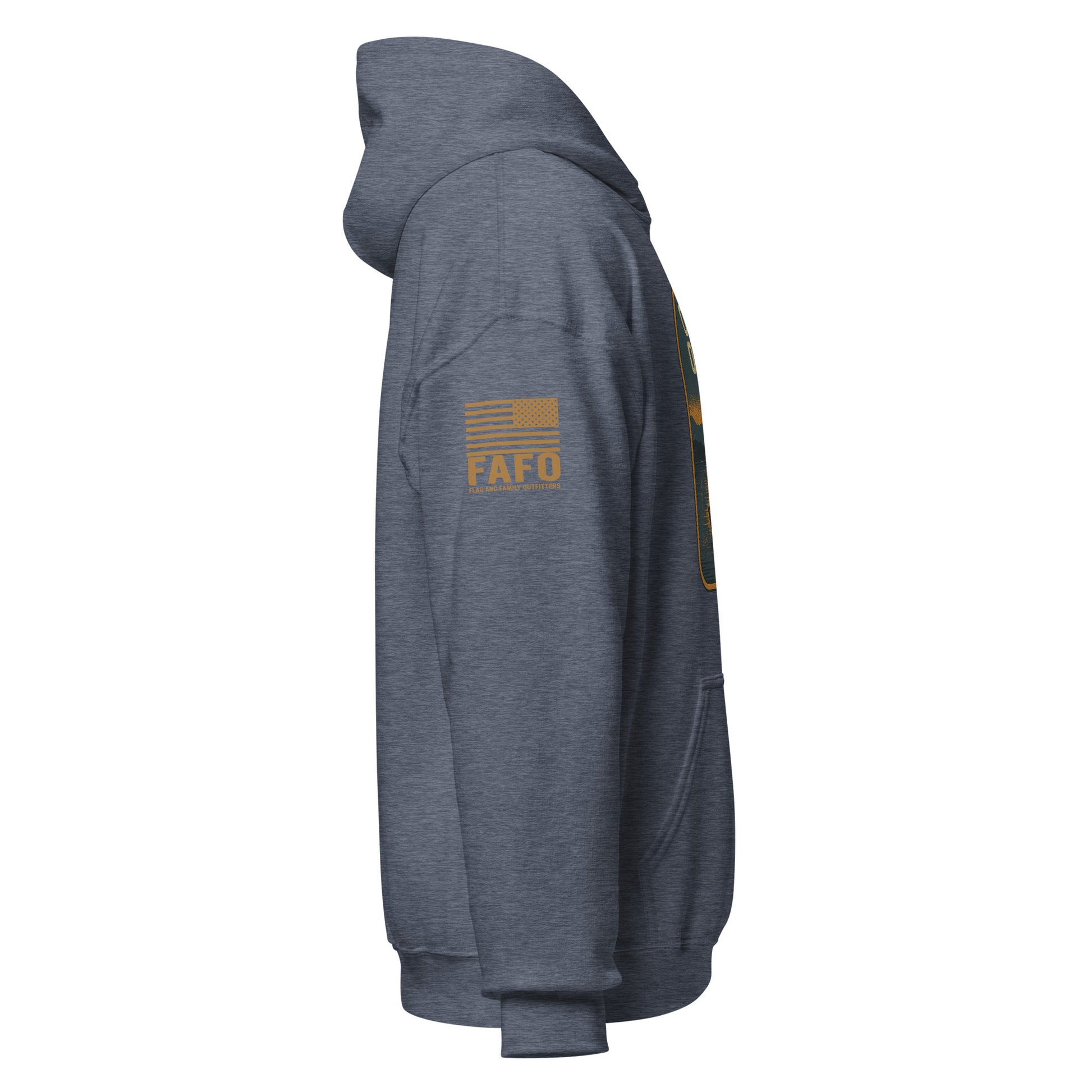 FAFO logo American flag sleeve branding — FAFO merchandise patriotic clothing brand