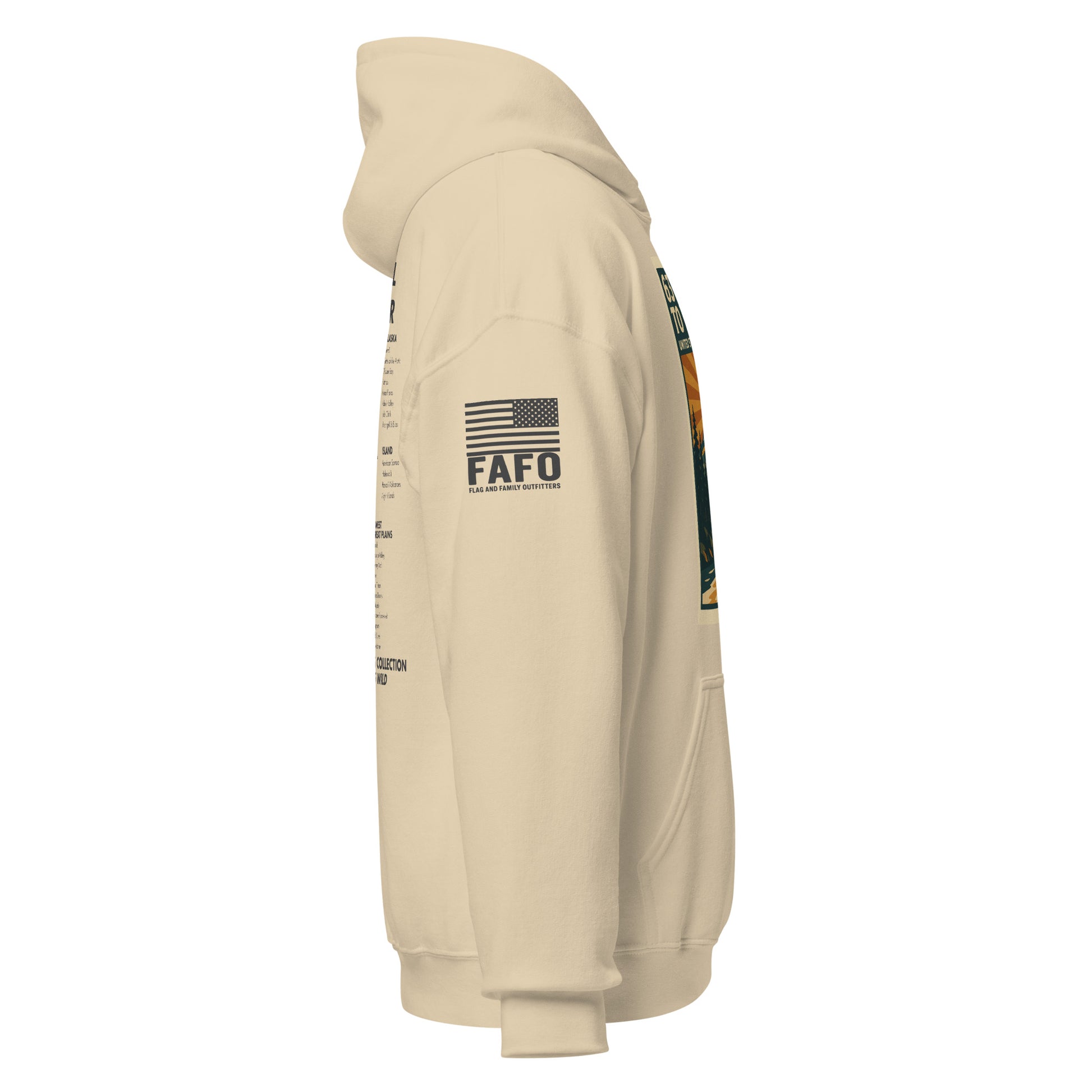 Freedom Runs Wild National Parks Collection badge and FAFO logo sleeve — FAFO apparel patriotic outfitters
