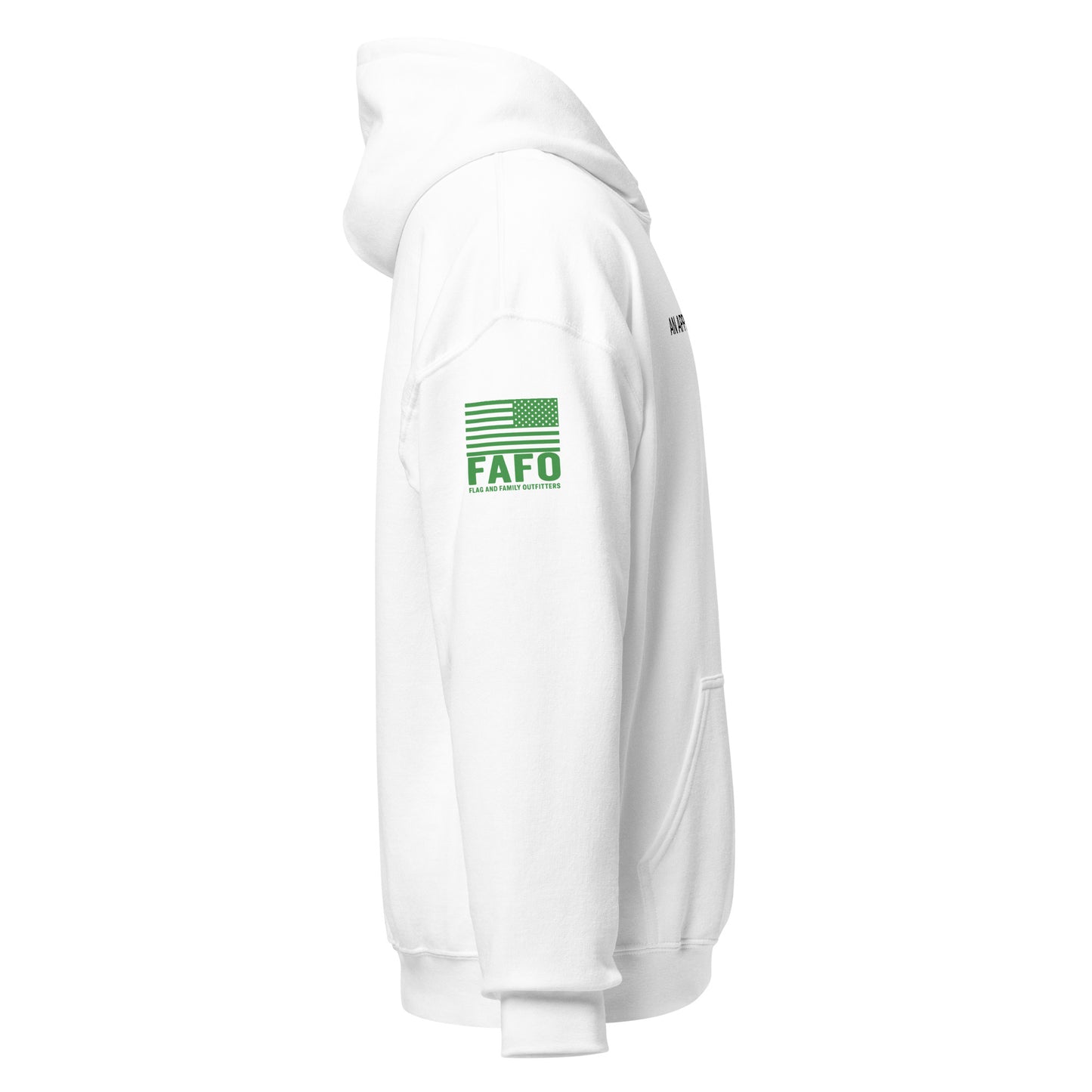 FAFO logo American flag sleeve branding — FAFO merchandise Flag And Family Outfitters