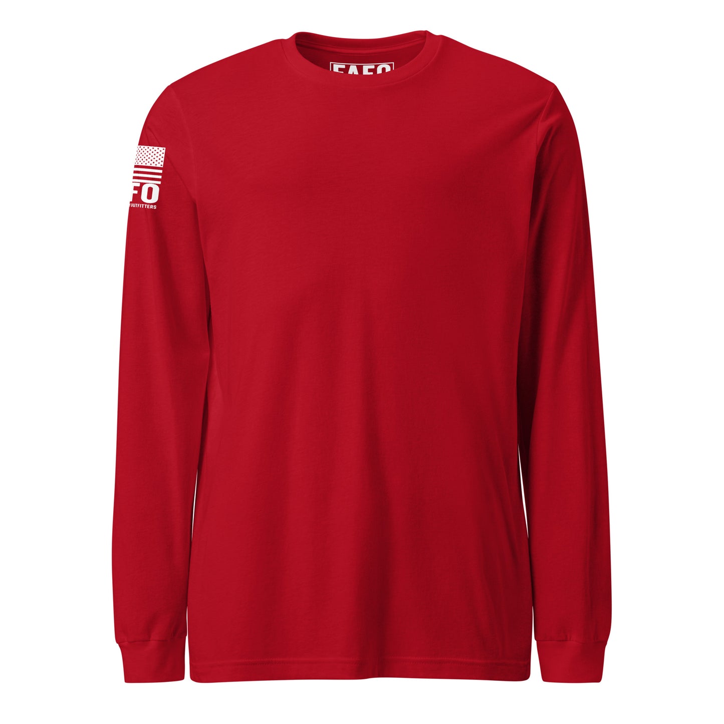 Clean everyday FAFO long sleeve in red — FAFO shirts patriotic shirts for men flag and family outfitters