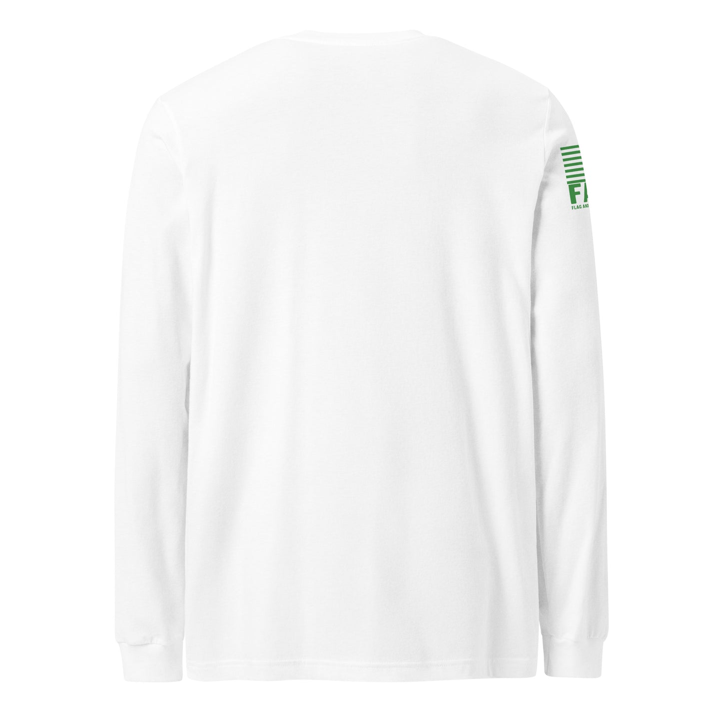 Back of white FAFO Appeal To Heaven long sleeve — FAFO apparel patriotic men's clothing