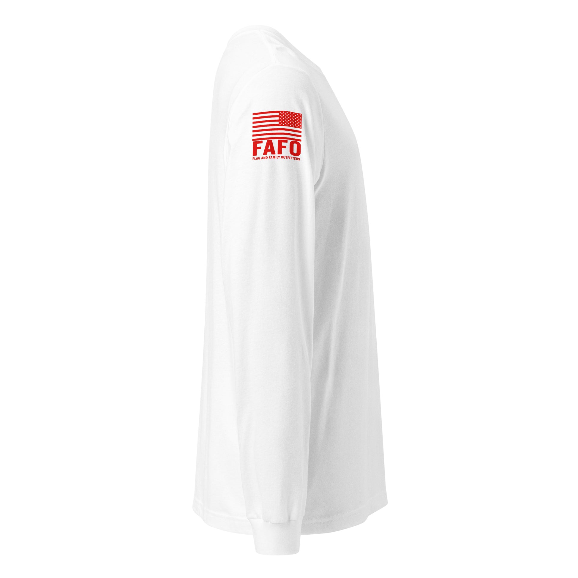 FAFO logo American flag sleeve branding — FAFO merchandise patriotic outfitters