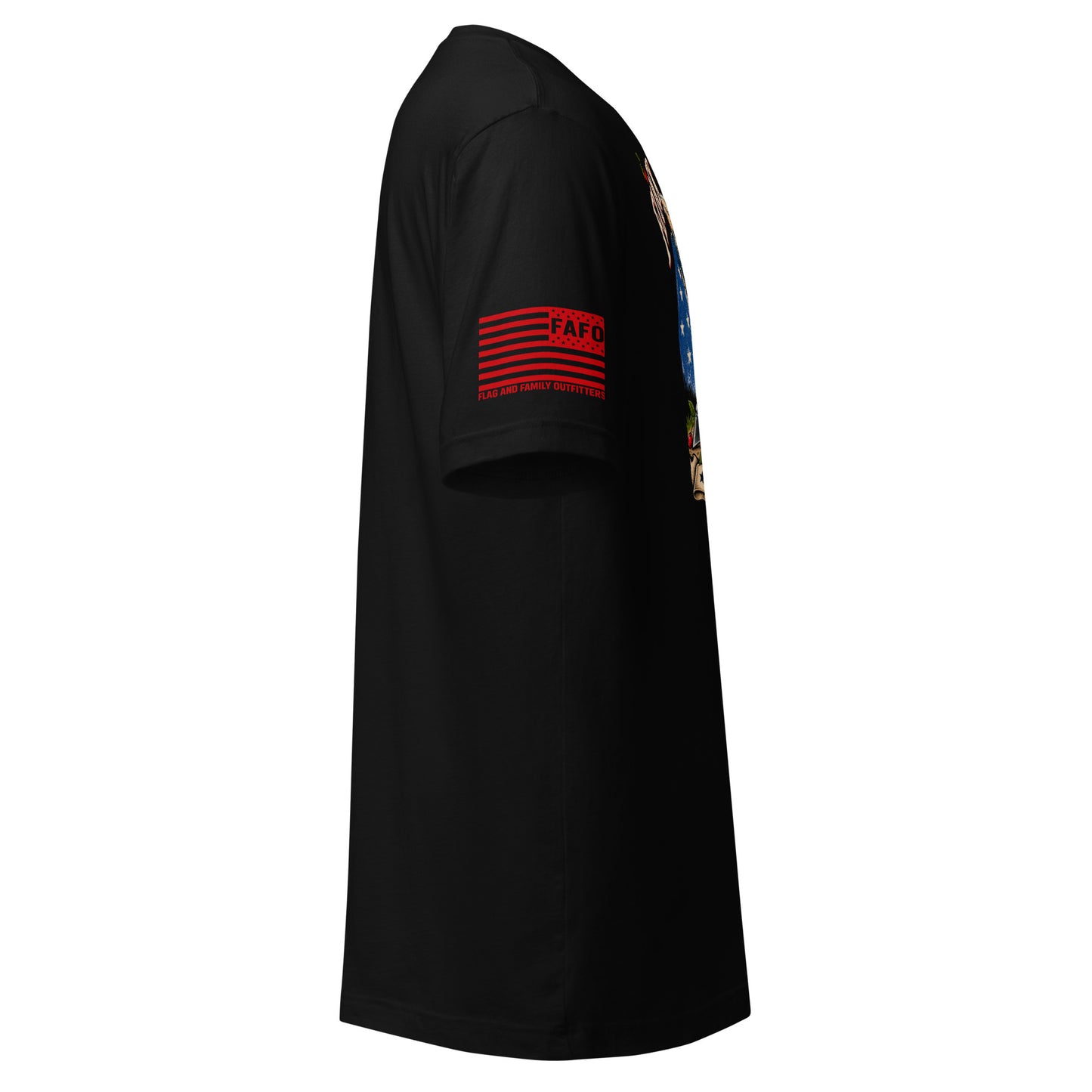 Black Flock Around Find Out Tee with George Washington cutting down a surveillance camera pole — funny patriotic shirt anti surveillance shirt Flag And Family Outfitters