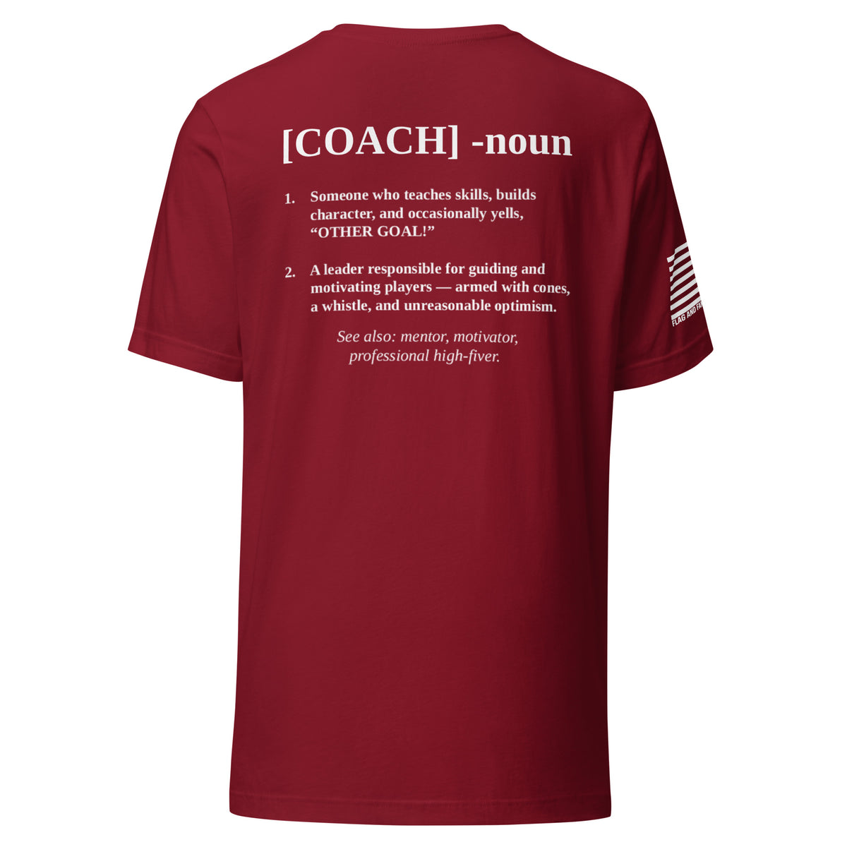 Coach Defined T-Shirt — distressed COACH chest graphic funny coach shirt fafo t shirts flag and family outfitters