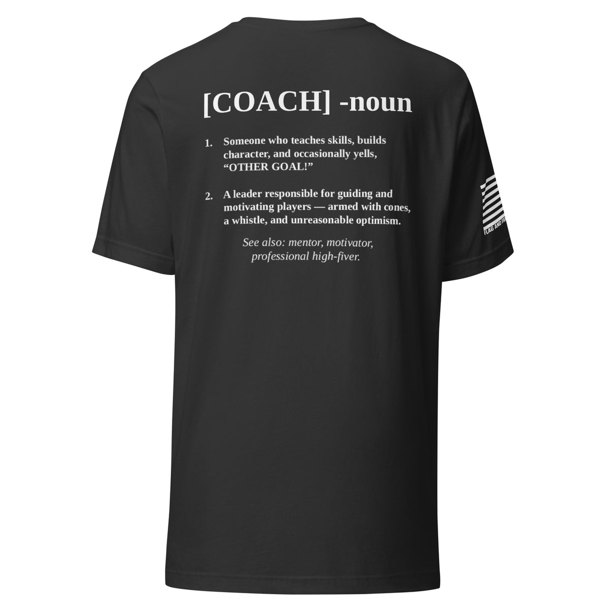 Coach Defined T-Shirt — distressed COACH chest graphic funny coach shirt fafo t shirts flag and family outfitters