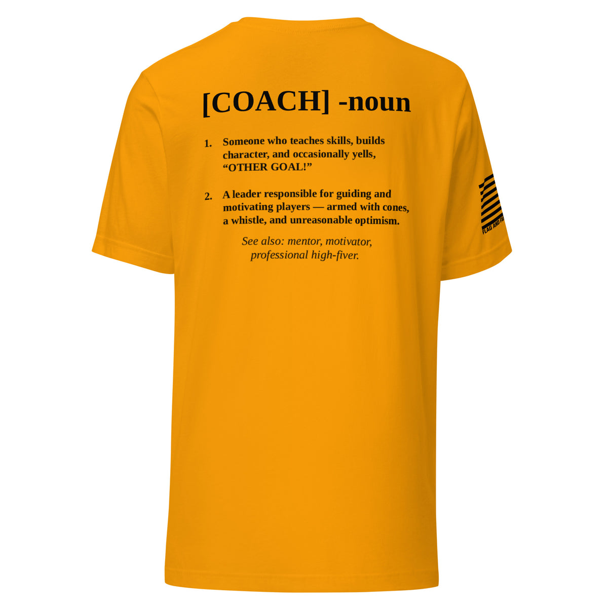 Coach Defined T-Shirt — distressed COACH chest graphic funny coach shirt FAFO t shirts flag and family outfitters