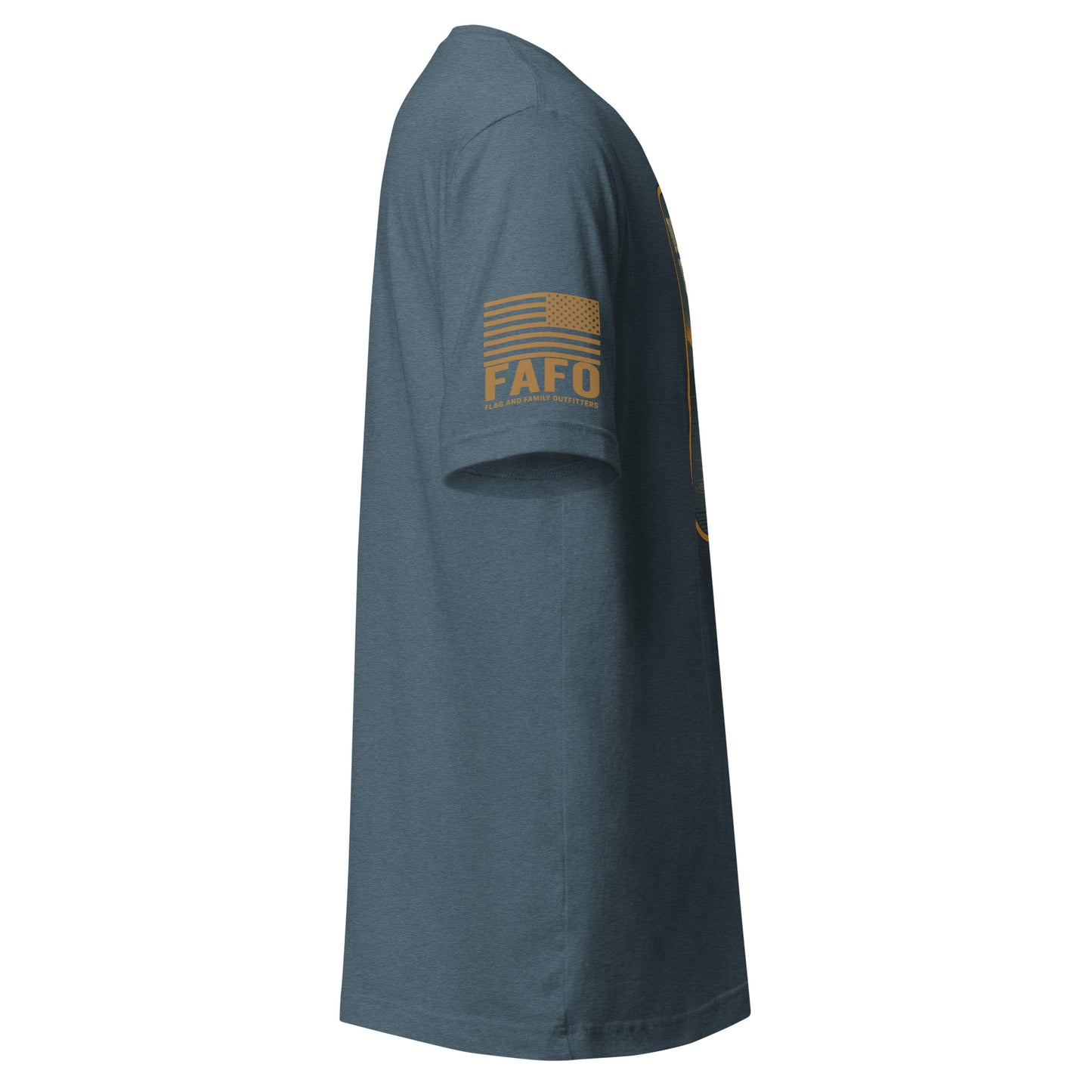 FAFO logo American flag sleeve branding — FAFO merchandise patriotic clothing brand