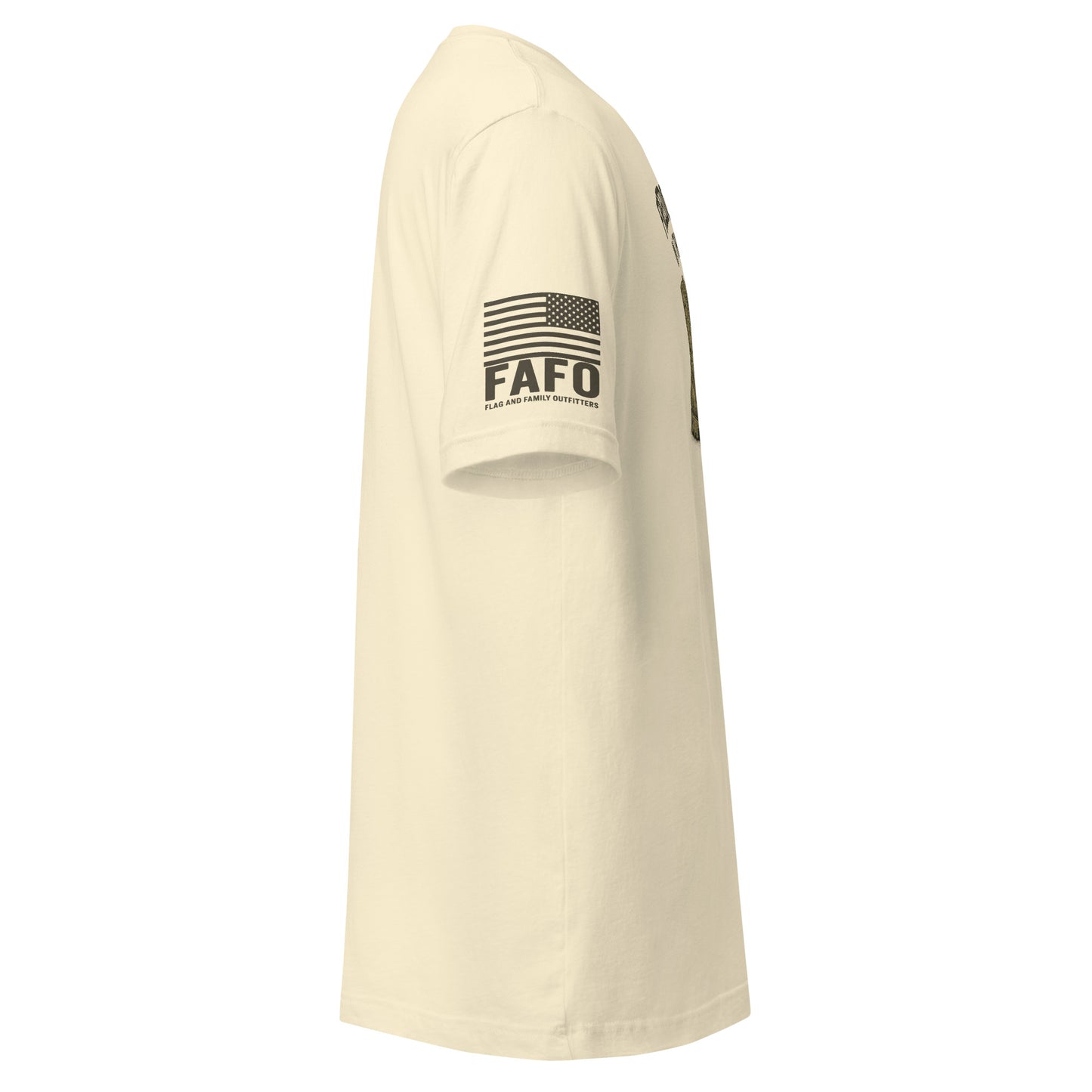 FAFO logo American flag sleeve branding — FAFO apparel flag and family outfitters