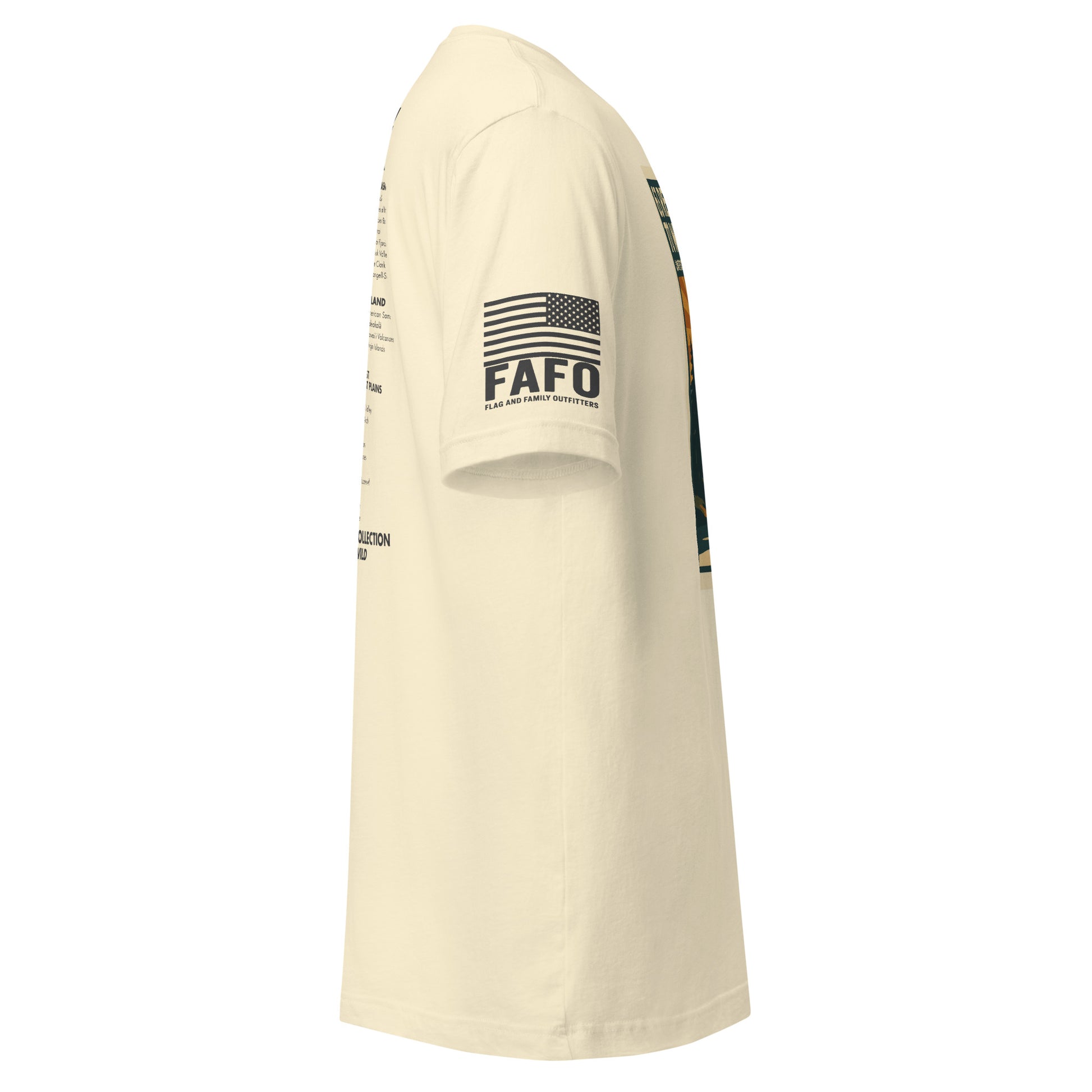 Freedom Runs Wild National Parks Collection badge and FAFO logo sleeve — FAFO apparel patriotic outfitters