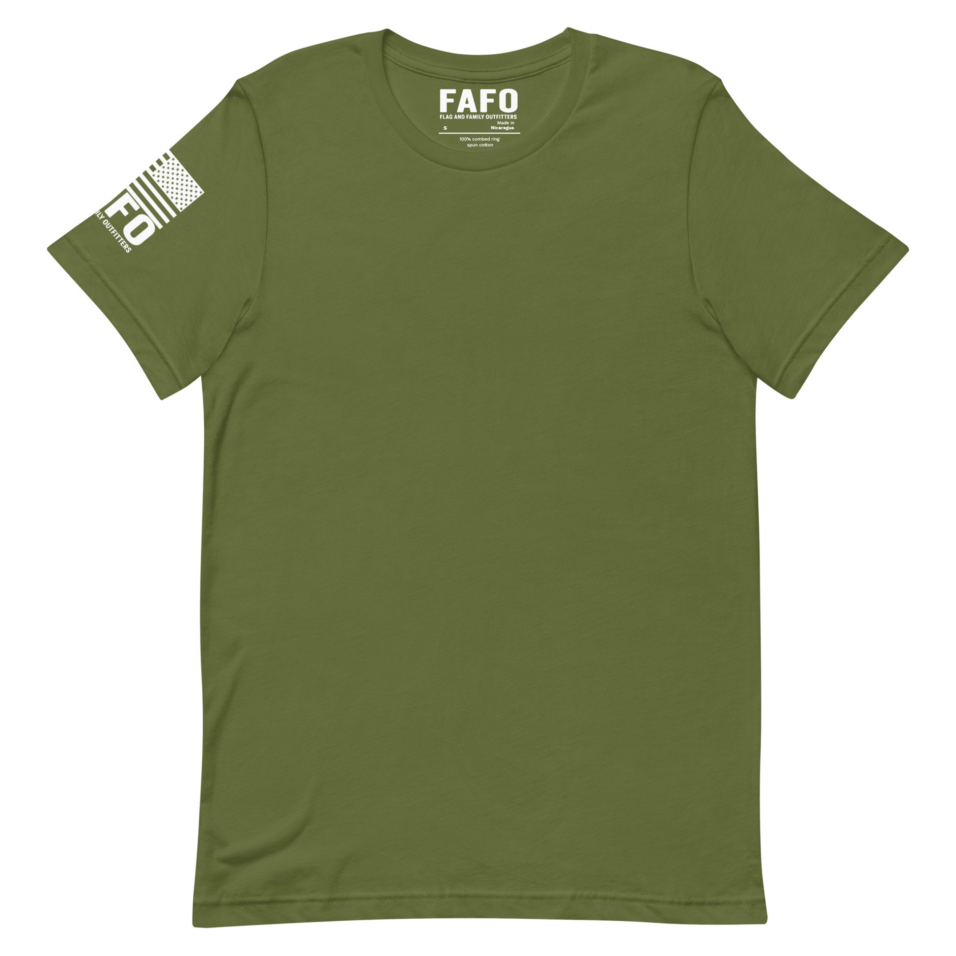 Clean everyday FAFO t shirt in olive — FAFO t shirts patriotic shirts for men flag and family outfitters