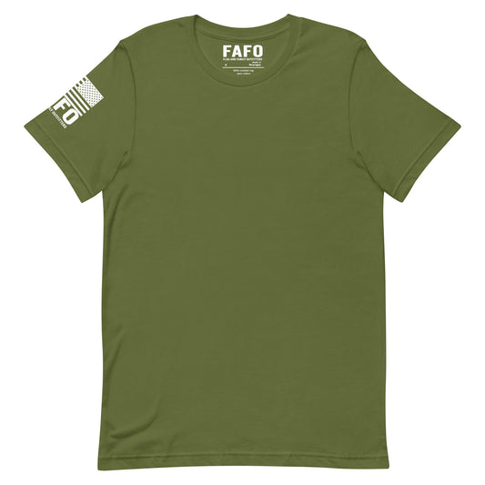 Clean everyday FAFO t shirt in olive — FAFO t shirts patriotic shirts for men flag and family outfitters
