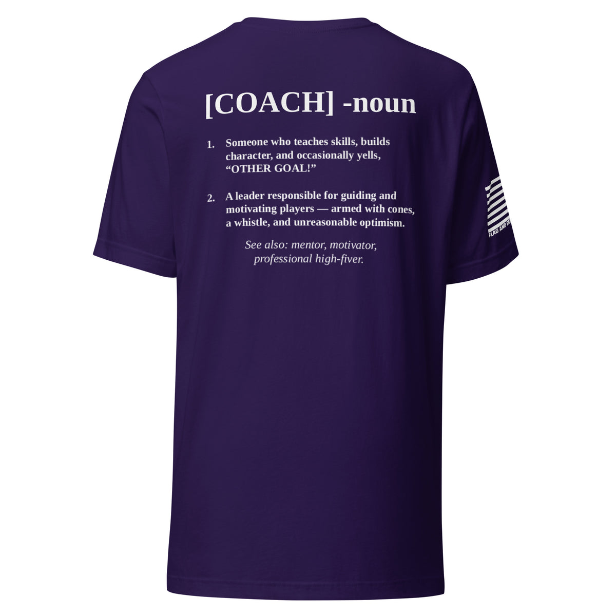 Coach Defined T-Shirt — distressed COACH chest graphic funny coach shirt fafo t shirts flag and family outfitters