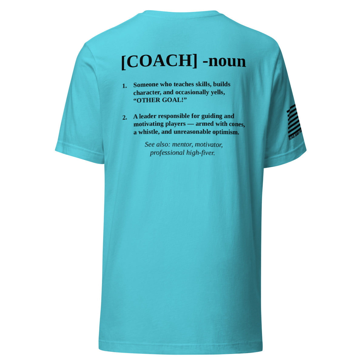 Coach Defined T-Shirt — distressed COACH chest graphic funny coach shirt FAFO t shirts flag and family outfitters