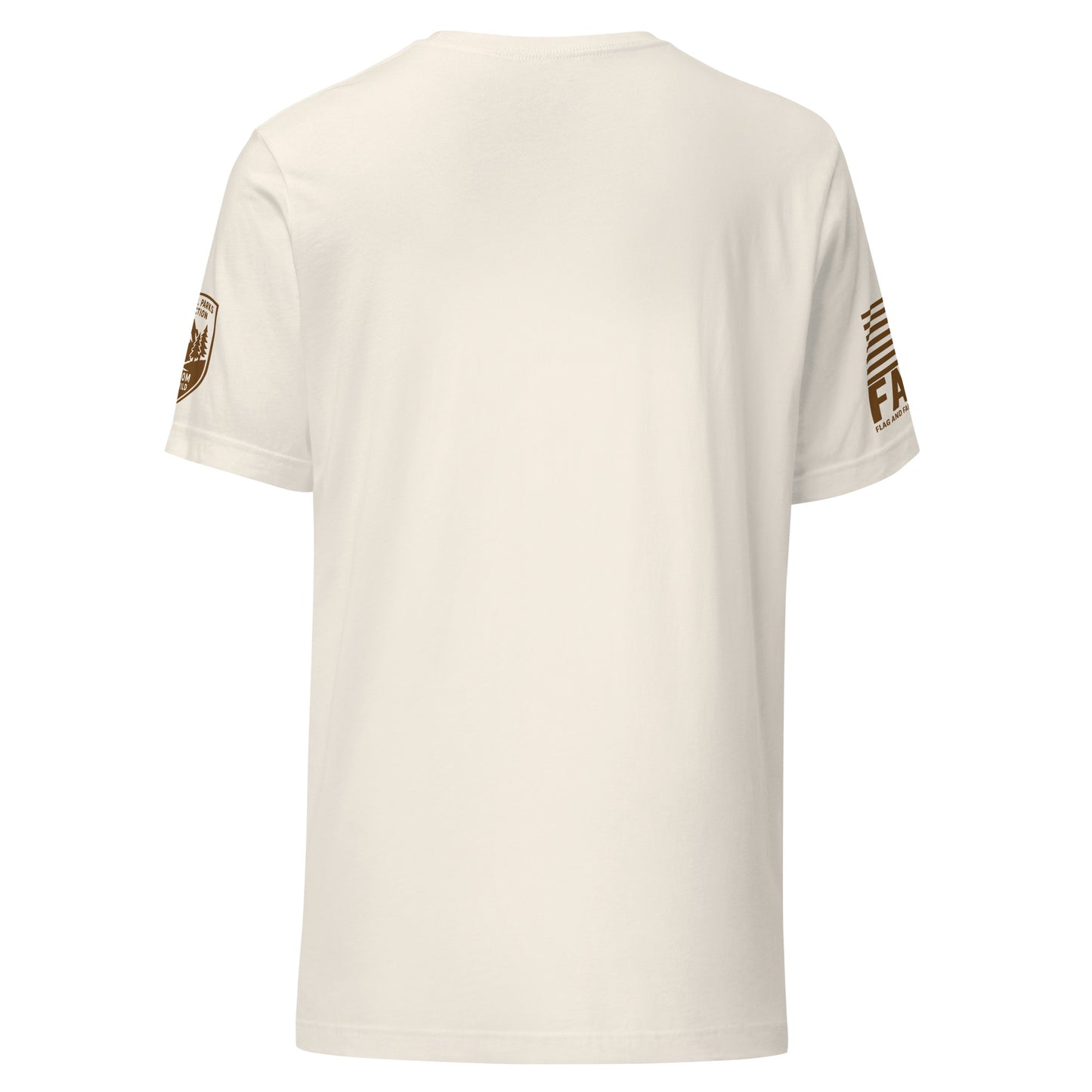 Back of vintage white FAFO outdoor shirt — hiking shirt men fafo apparel patriotic t shirts