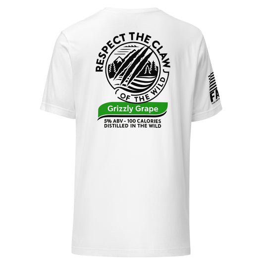 Back view of Respect The Claw tee in white — fafo apparel patriotic outfitters flag and family outfitters