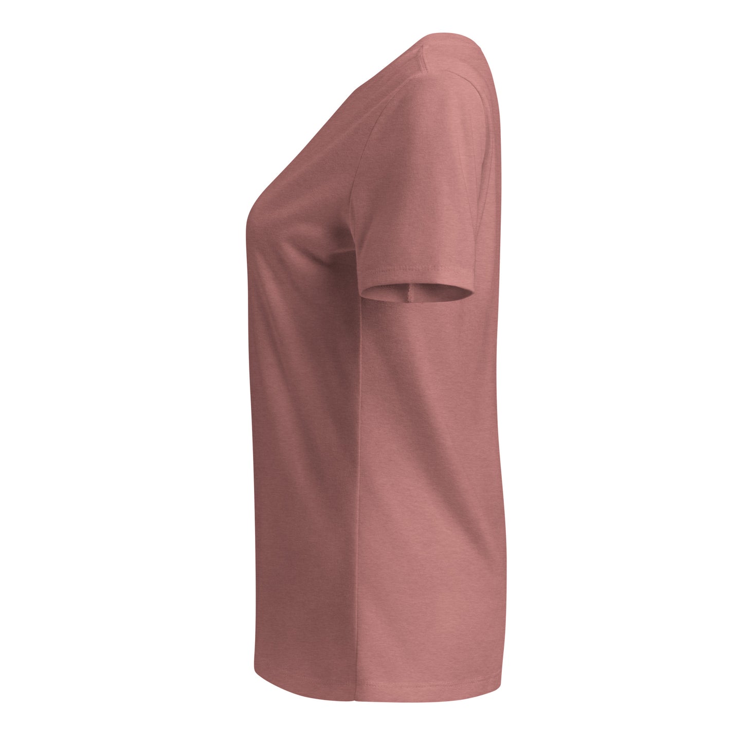 FAFO flag sleeve graphic on heather mauve women's v-neck tee — fafo apparel patriotic outfitters