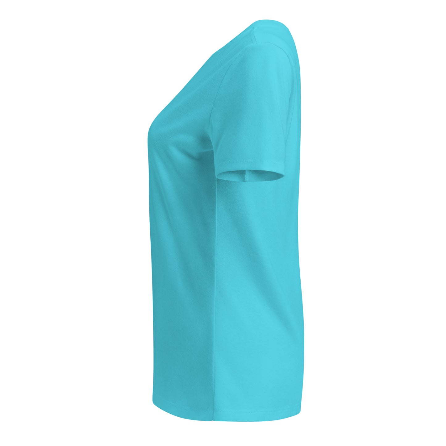 FAFO flag sleeve graphic on turquoise women's v-neck tee — fafo apparel patriotic outfitters